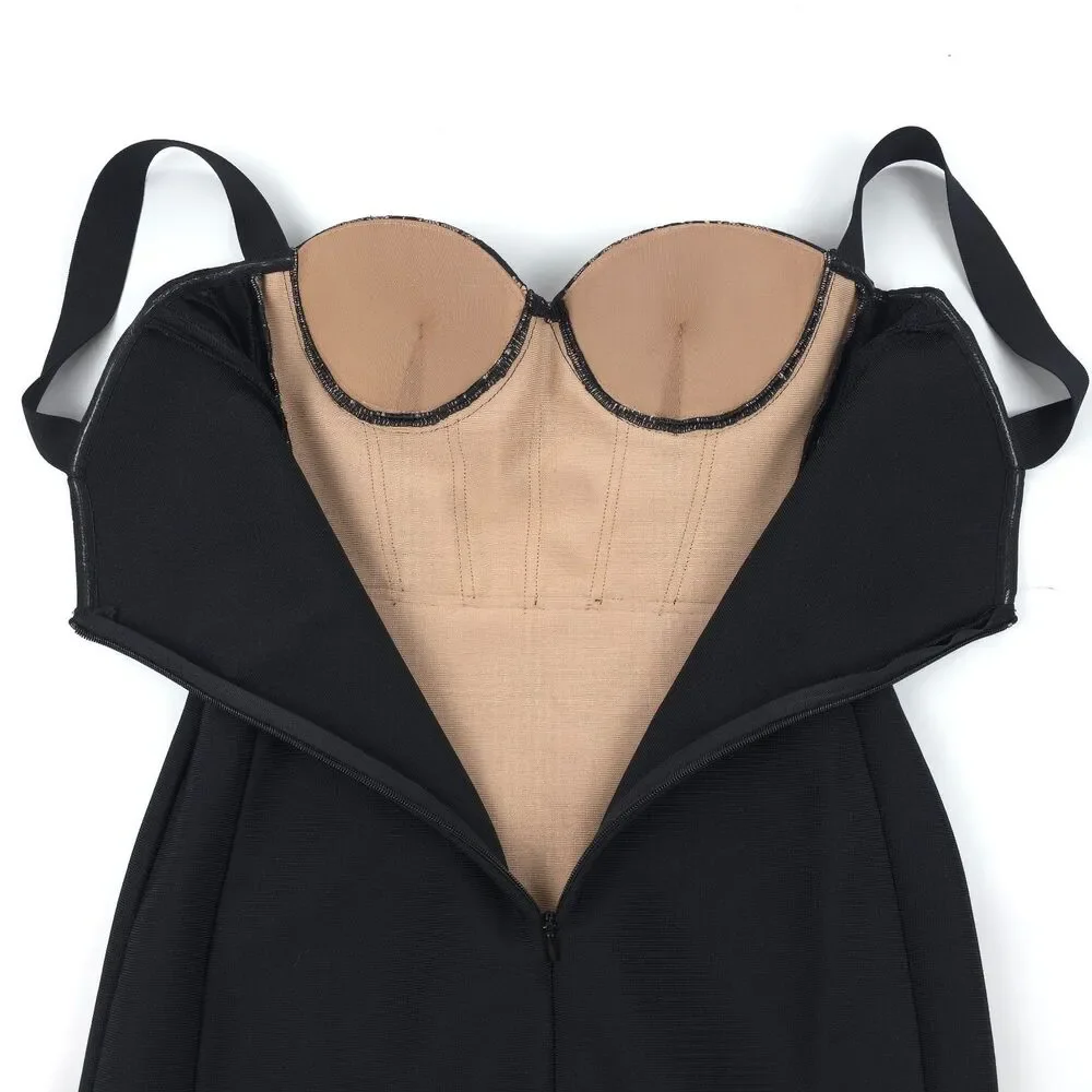 NWT Mew Mews Finbar Lace Bandage Dress Black Lace Svelte Sexy Romantic Feminine - Picture 11 of 12